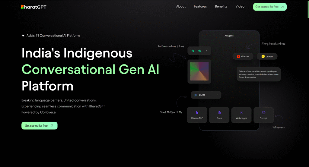 bharatgpt mini india's first ai agent creation platfrom