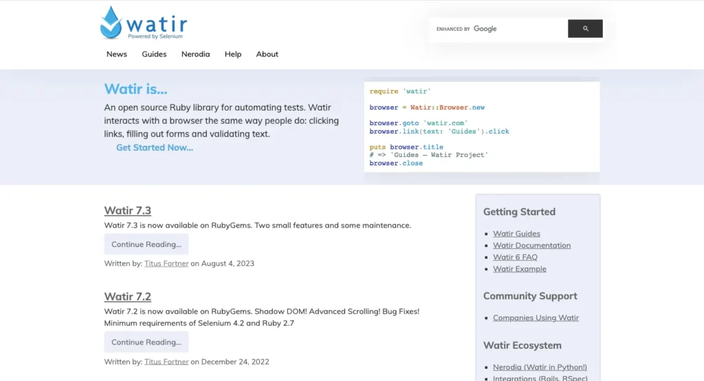 Open Source AI Testing Tools - Watir
