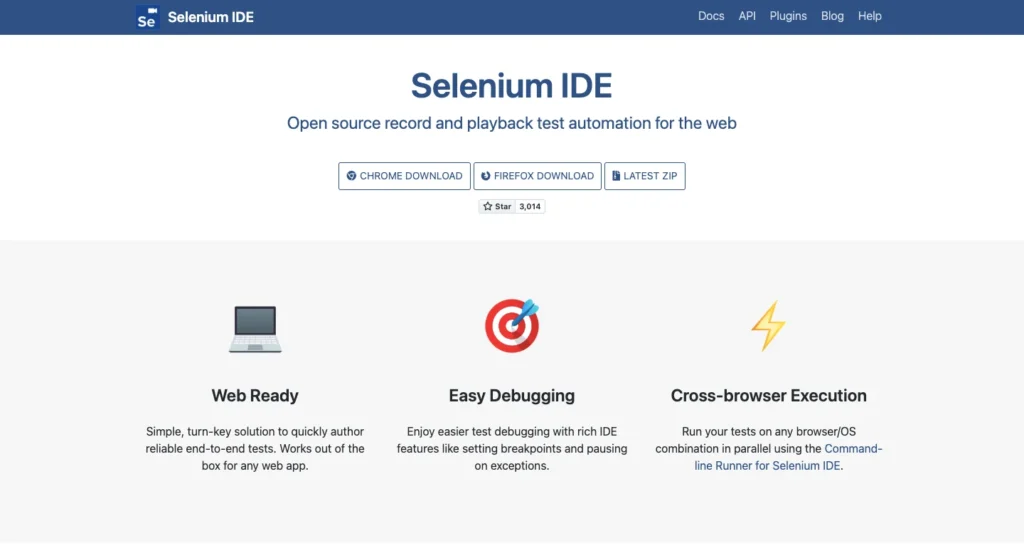 Open Source AI Testing Tools - Selenium IDE