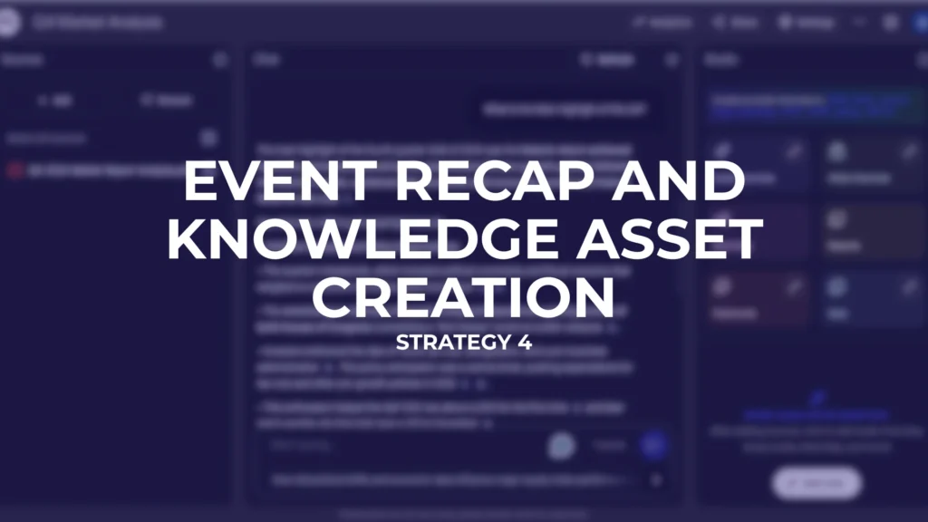 Event Recap and Knowledge Asset Creation - NotebookLM