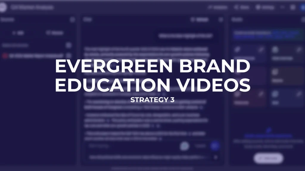 Evergreen Brand Education Videos - NotebookLM