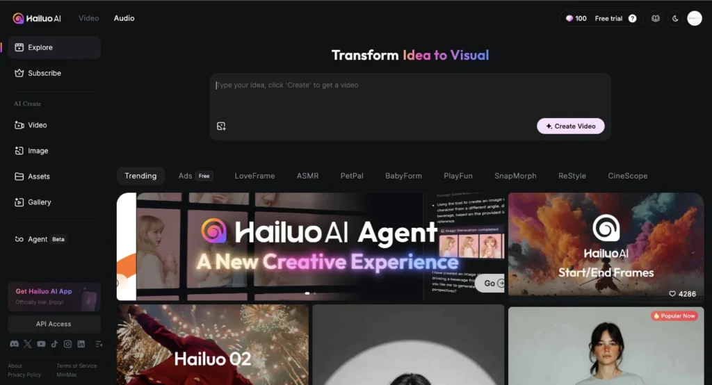 Hailuo AI Review - Home Page