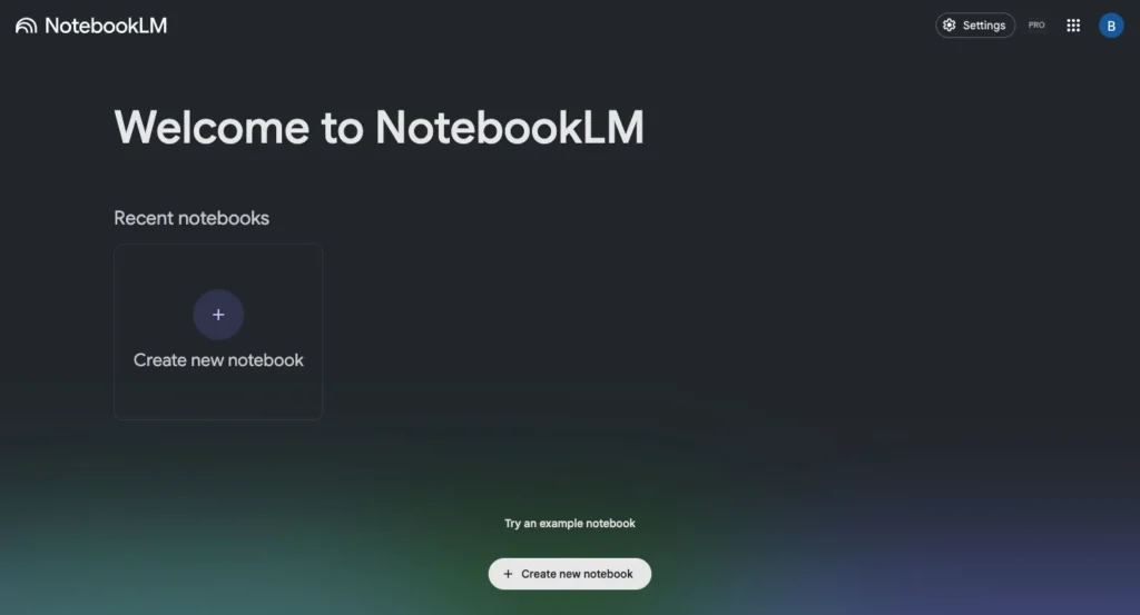 NotebookLM - Create your first Notebook