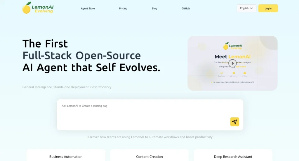 LemonAI Review - Homepage