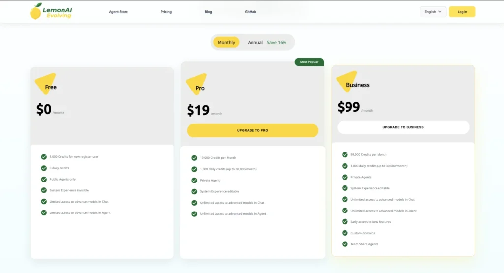 LemonAI Review - Pricing