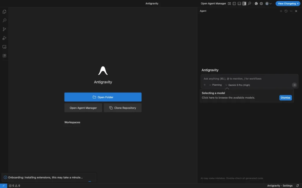 Google Antigravity Editor