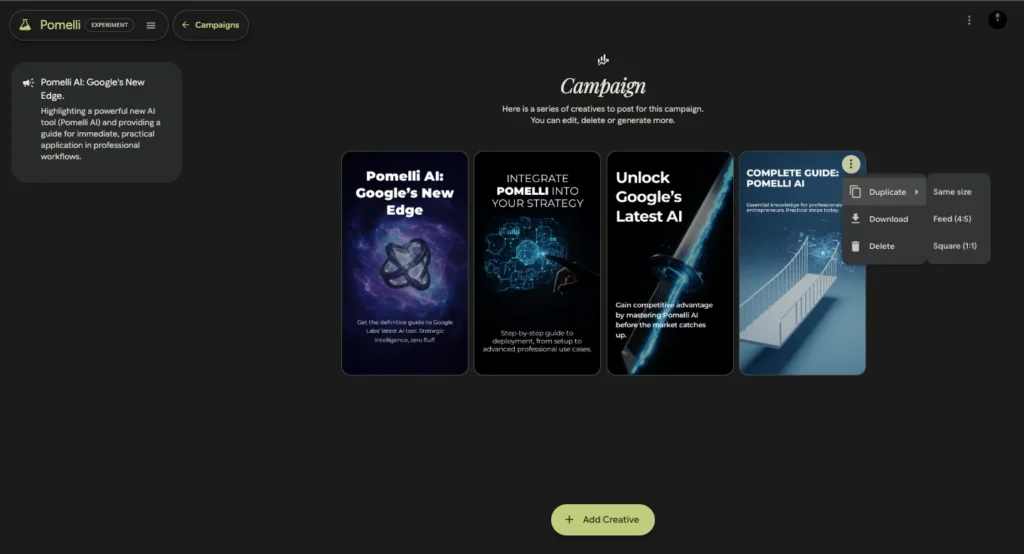 Download the creatives as per your requirements