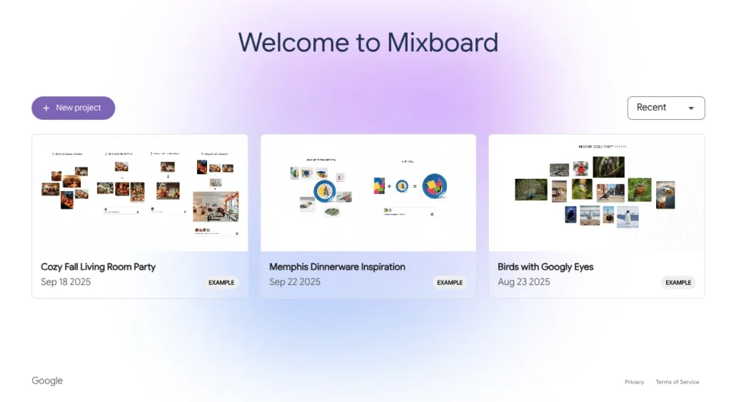 Google Mixboard