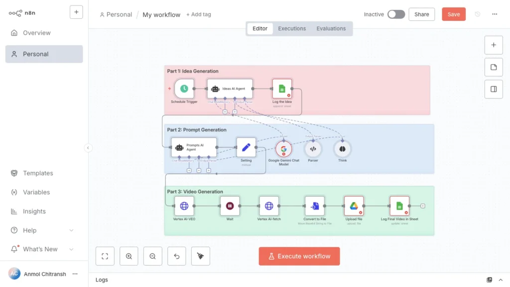 Viral AI Automation Workflow (N8N + Veo3)