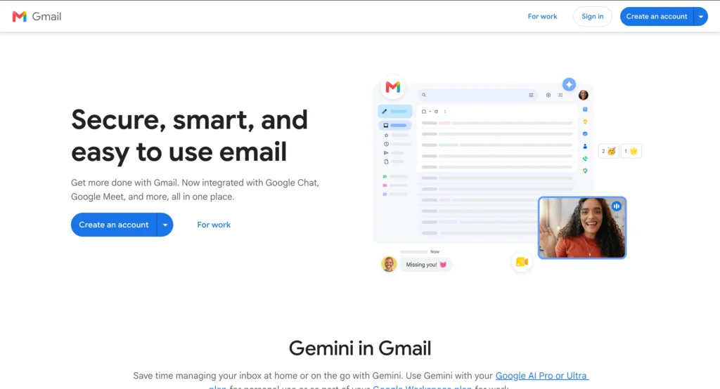 Google Gmail Workspace - 10 Best Email Management Tools for SMBs