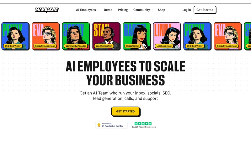 Marblism AI Review - Homepage